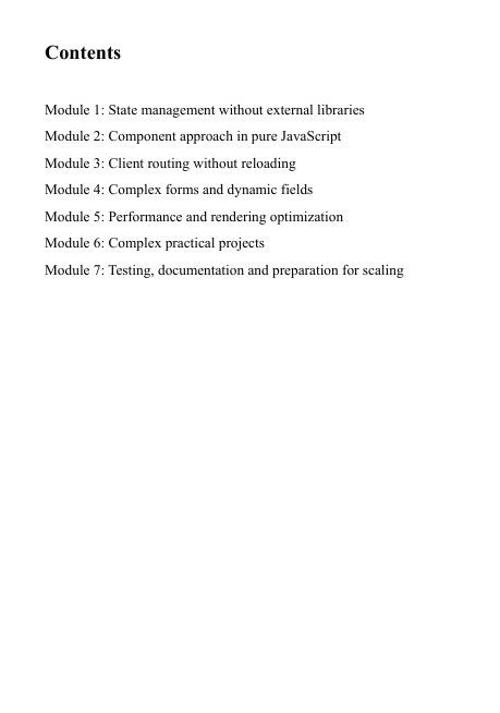 Introduction text for a PDF course on 'Horizon Code' with HTML/CSS/JS.