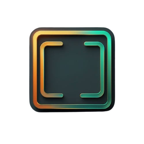 Multicolored square frame on a white background