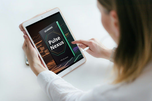 Person using a tablet with 'Pulse Nexus' displayed on the screen